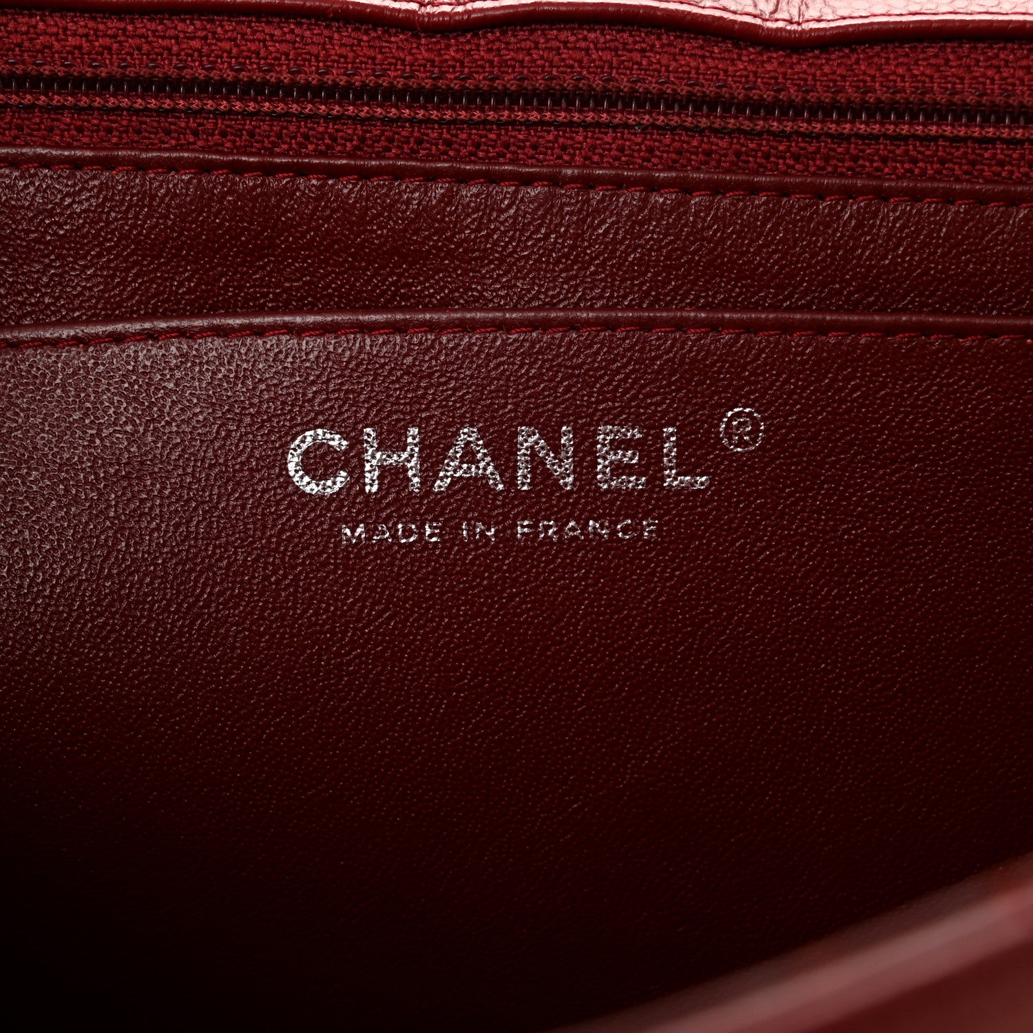 Chanel Caviar Quilted Jumbo Single Flap Dark Red 6 of 14