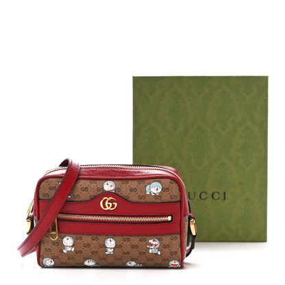 Gucci X DORAEMON Mini Vintage GG Supreme Monogram Camera Bag Beige Cherry Red 11 of 11