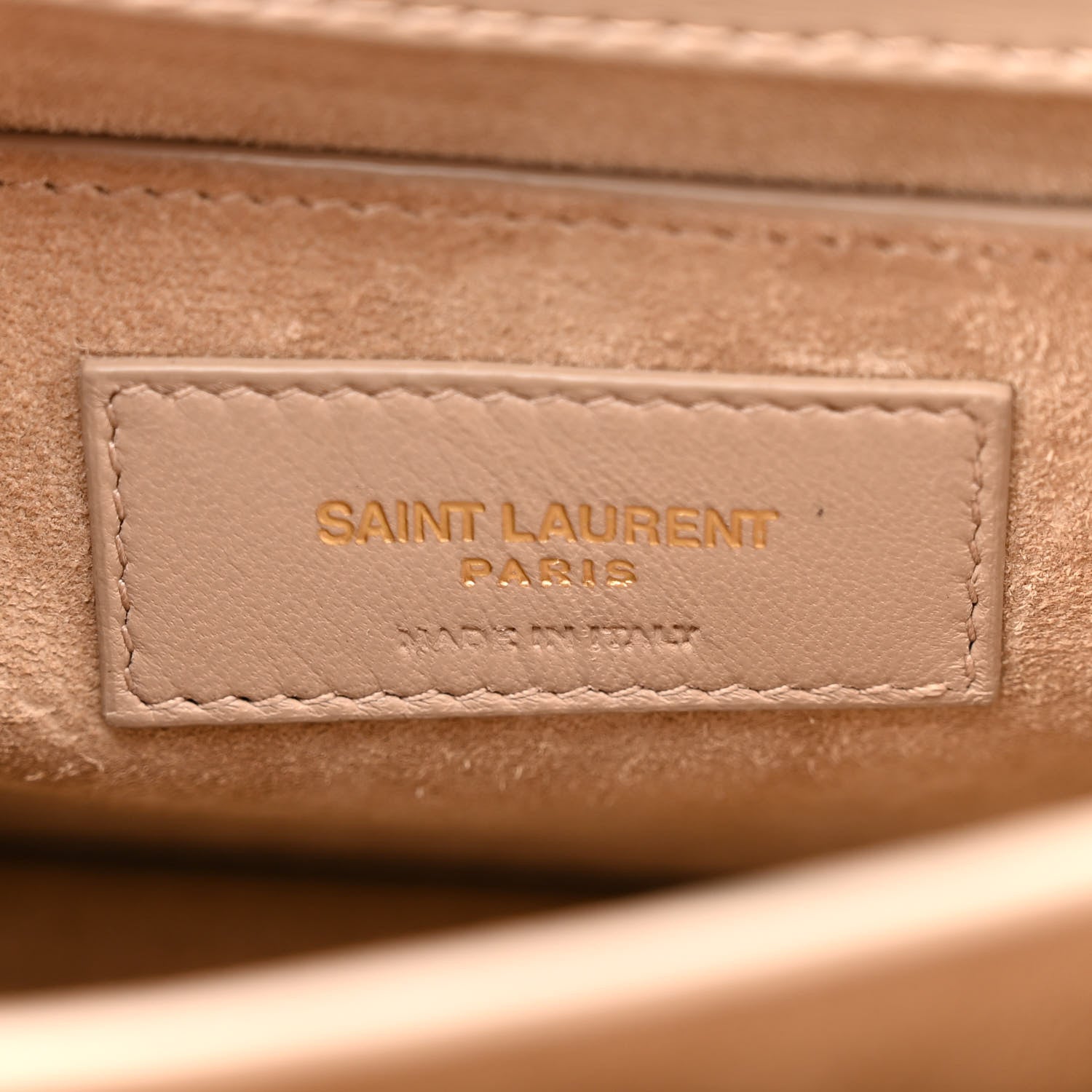 Saint Laurent Calfskin Medium Monogram Sunset Dark Beige 7 of 17