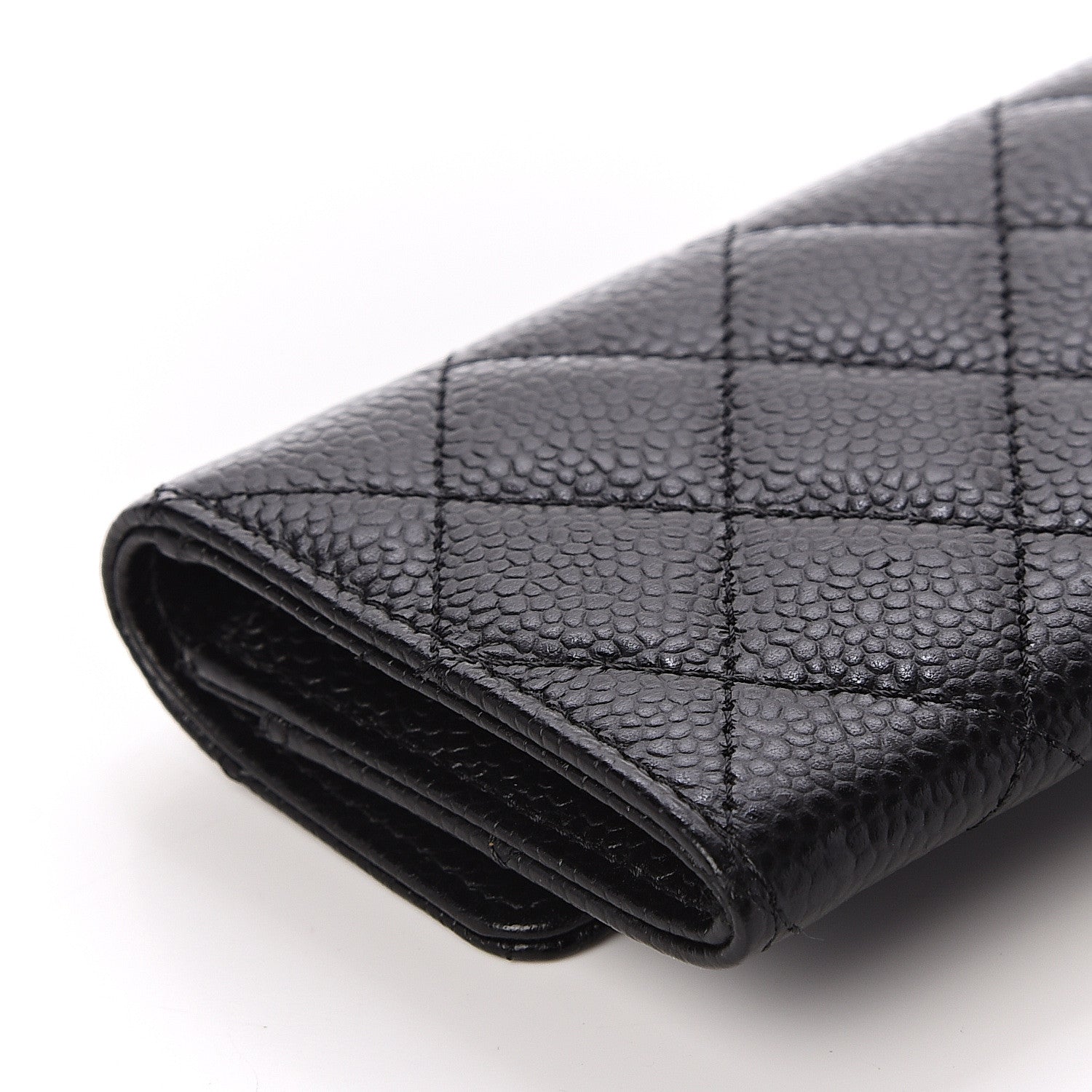 Chanel Caviar Quilted Flap Card Holder Wallet Black 5 of 10