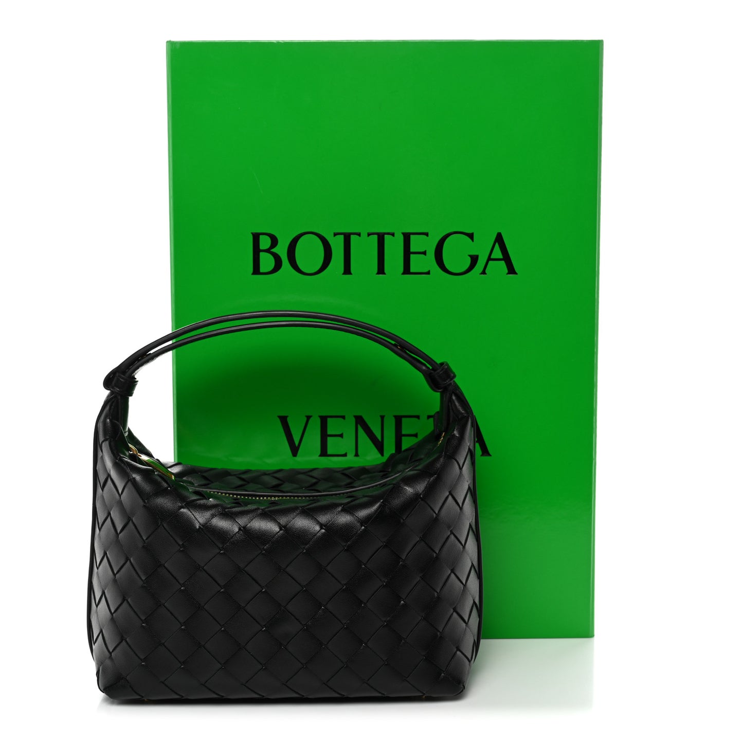 Calfskin Nappa Intrecciato Mini Wallace Black Black