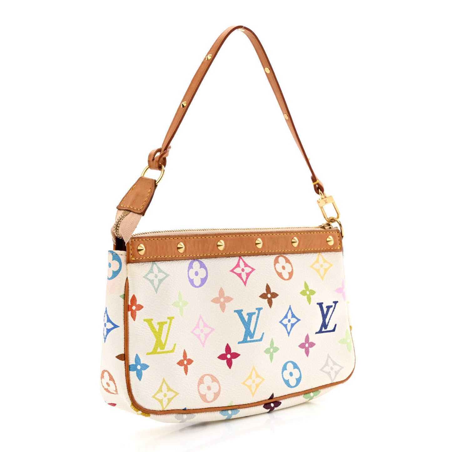 Monogram Multicolor Pochette Accessories White