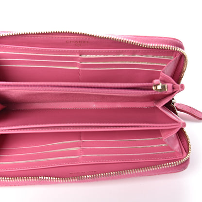 Chanel Caviar Quilted Large Gusset Zip Around Wallet Pink 5 of 15