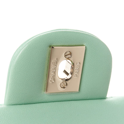 Chanel Lambskin Quilted Mini Top Handle Rectangular Flap Light Green 7 of 11