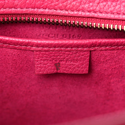 Celine Drummed Calfskin Nano Luggage Fuchsia 6 of 19