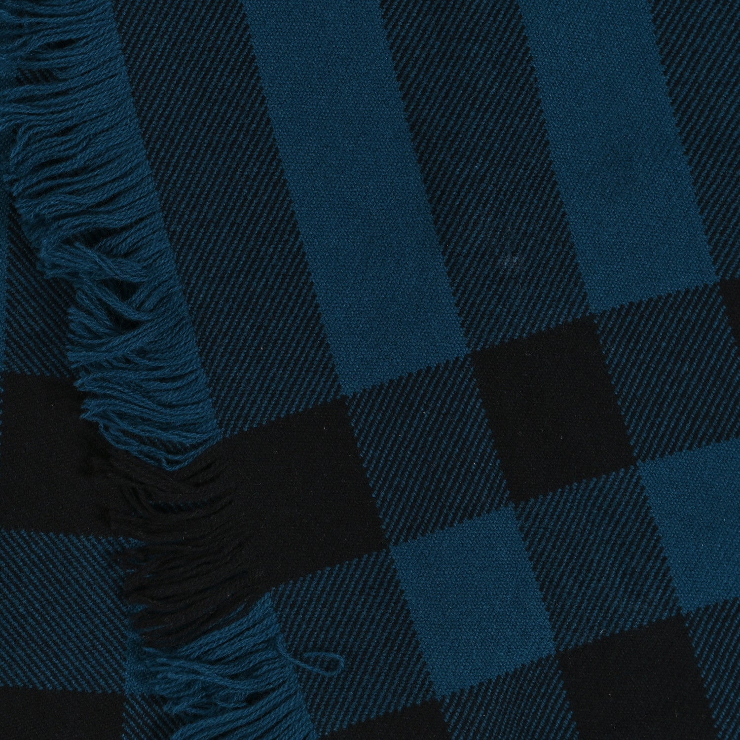 Burberry Wool Check Scarf Cobalt Blue 4 of 4