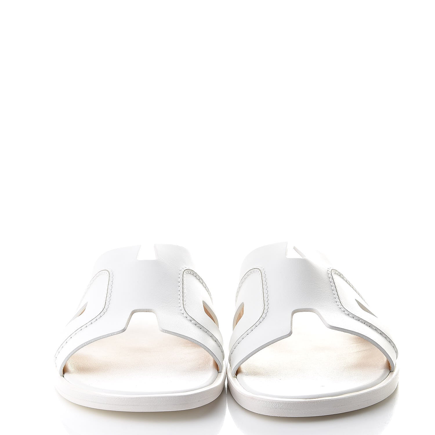 Hermes Calfskin Mens Izmir Sandals 45 White 2 of 8