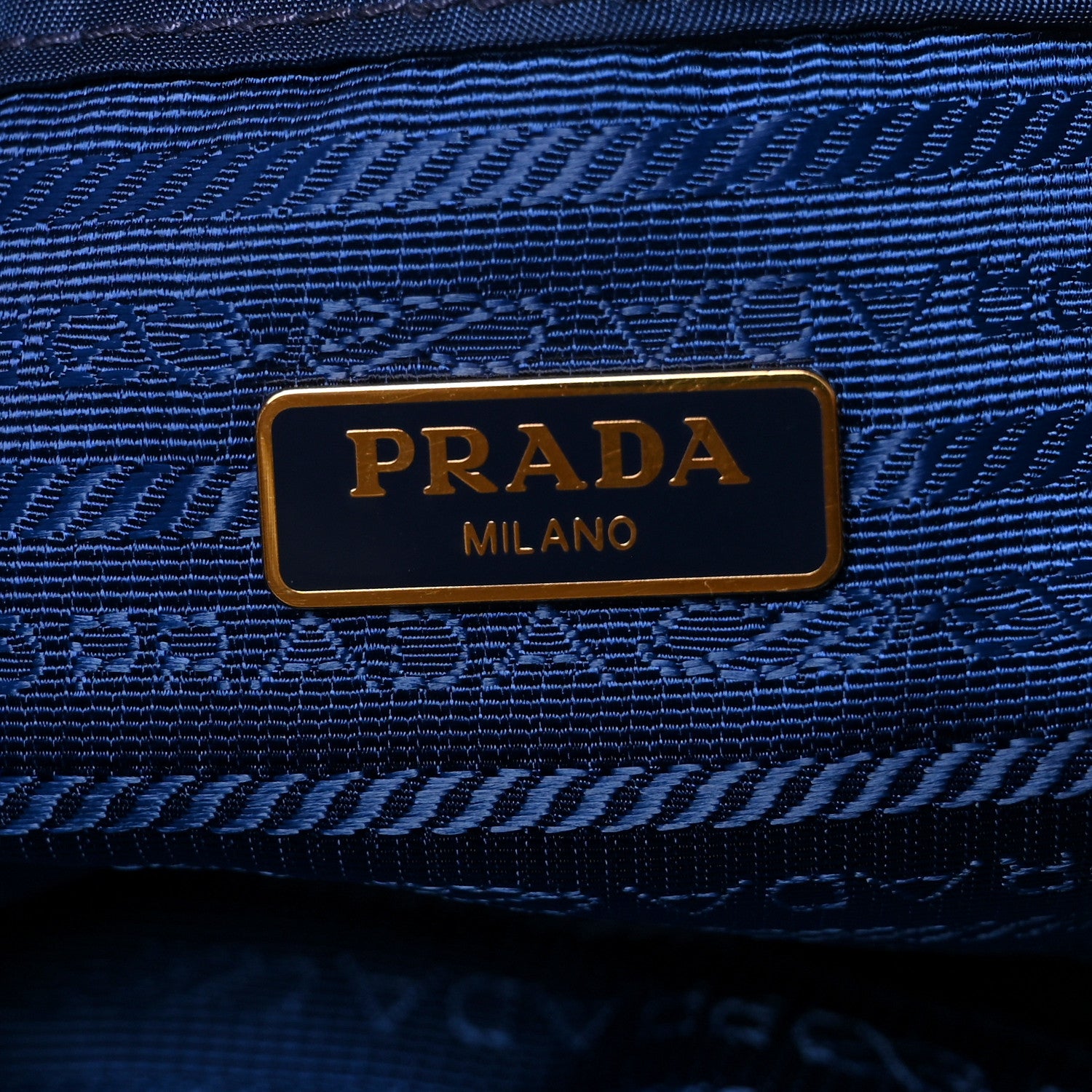 Prada Saffiano Tessuto Nylon Bucket Wristlet Royal 5 of 7