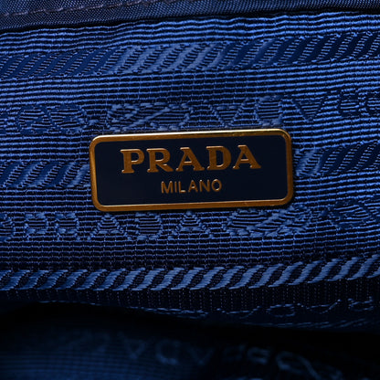 Prada Saffiano Tessuto Nylon Bucket Wristlet Royal 5 of 7