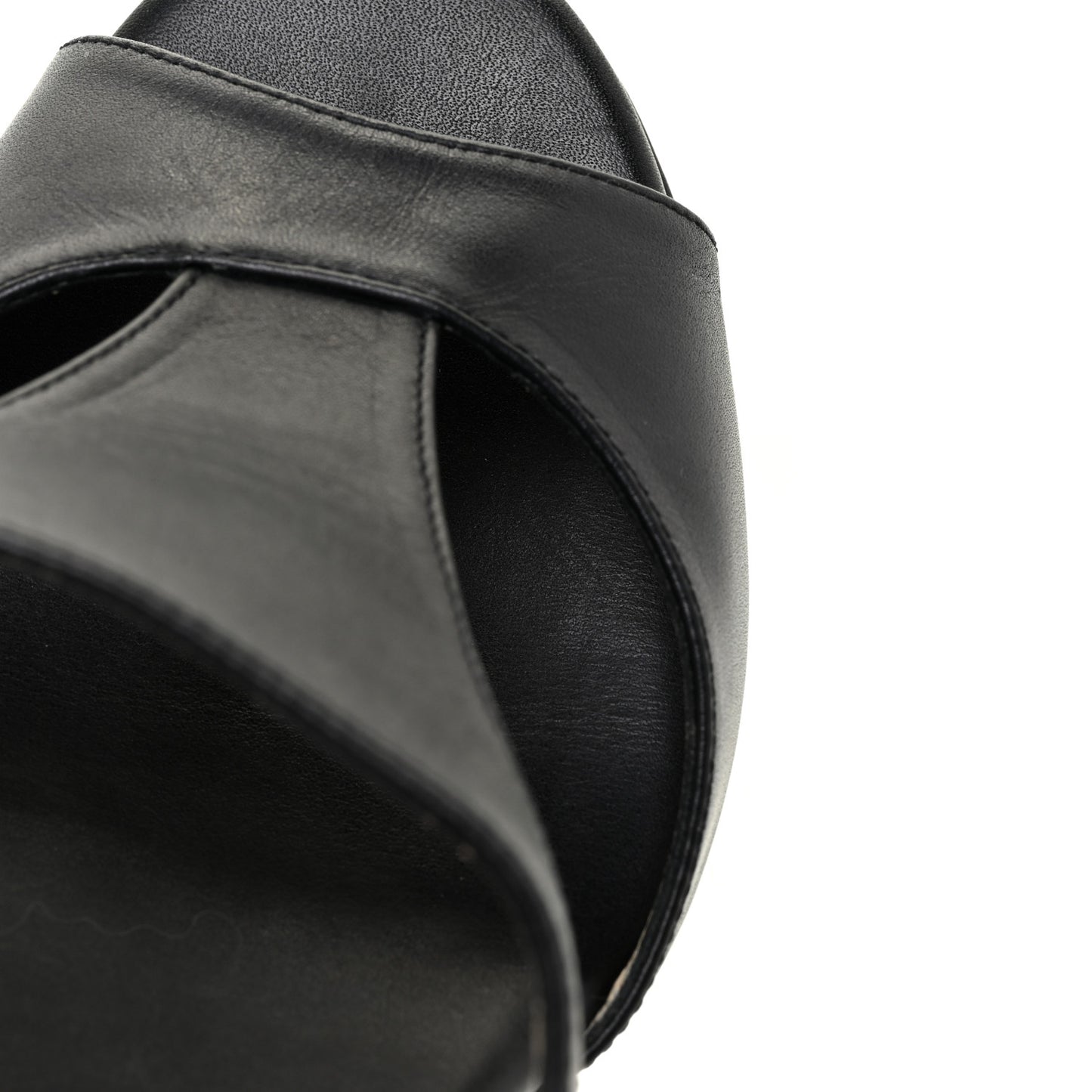 Calfskin Pledge T-Strap Espardille Wedge Sandals 38 Black