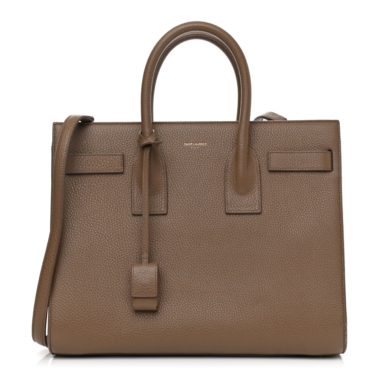 Saint Laurent Grained Calfskin Small Sac De Jour Taupe 1 of 10