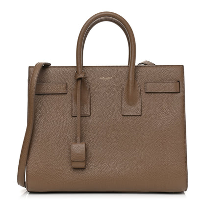 Saint Laurent Grained Calfskin Small Sac De Jour Taupe 1 of 10