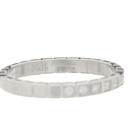 Chopard 18K White Gold Diamond Ice Cube Half Set Band Ring 53 6.5 6 of 7