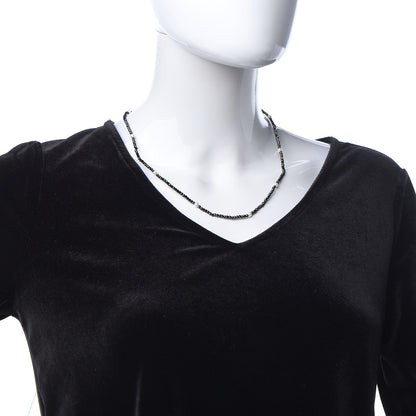 Tiffany Sterling Silver Black Spinel Pearl Ziegfeld Bead Necklace 2 of 6
