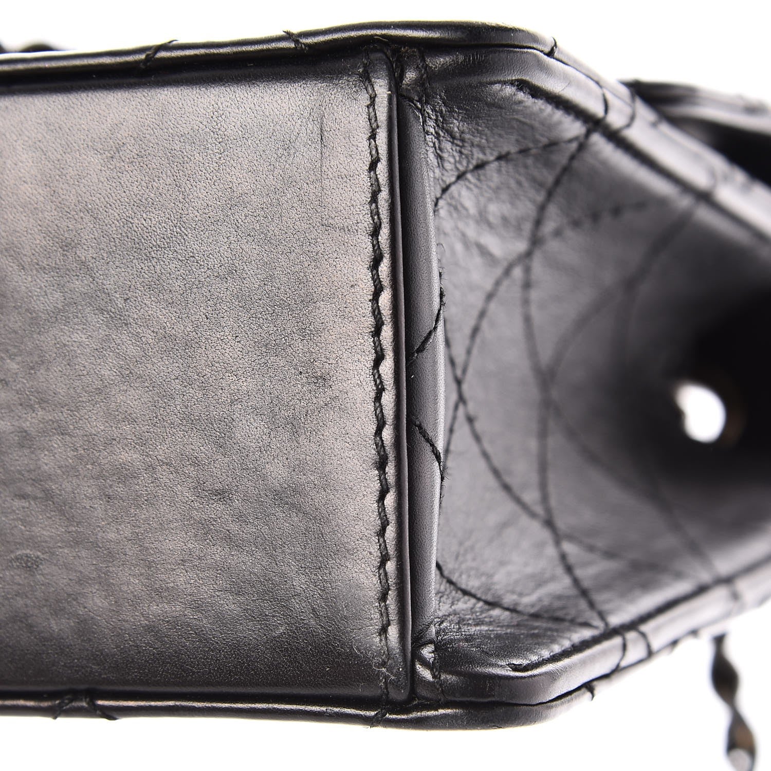 Chanel Calfskin Stitched Medium Single Flap Black 11 of 11