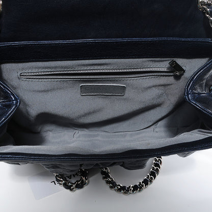Chanel Calfskin Chain Around Medium Messenger Bag Navy 7 of 9