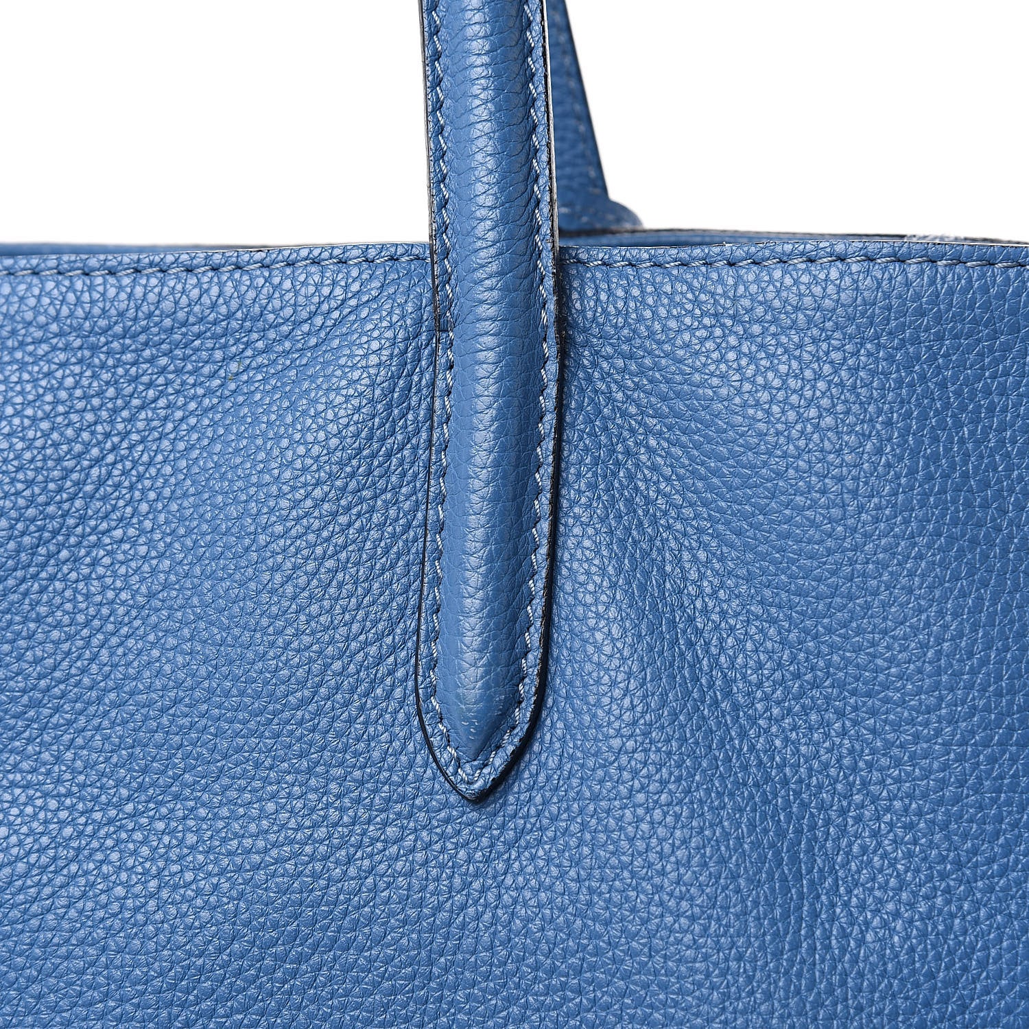 Alexander McQueen Pebbled Calfskin Skull Padlock Tote Blue 16 of 18