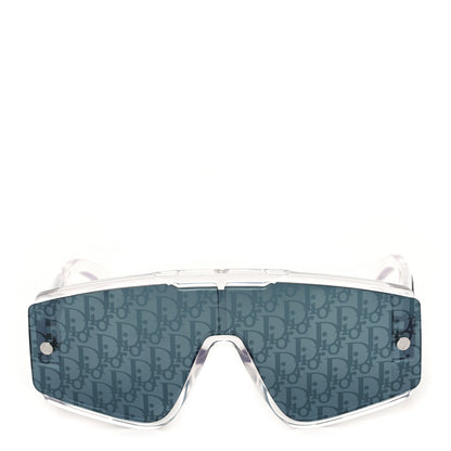Christian Dior Acetate Oblique Diorxtrem MU Mask Sunglasses Crystal Smoke Mirror 2 of 5