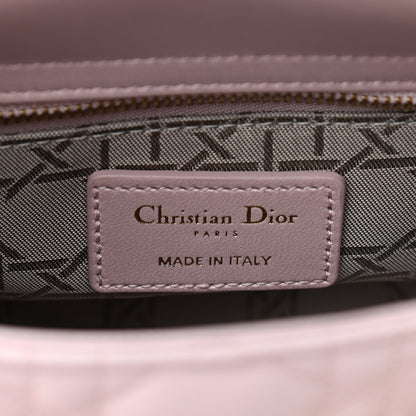 Christian Dior Metallic Lambskin Cannage Mini Lady Dior Lotus 6 of 10