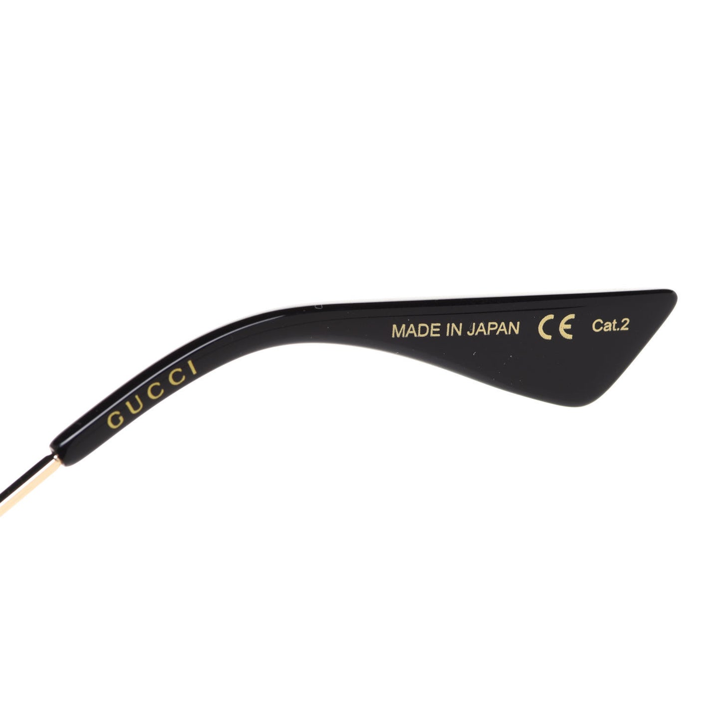 Round Frame Sunglasses GG0061S Gold Green