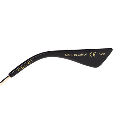 Gucci Round Frame Sunglasses GG0061S Gold Green 6 of 7