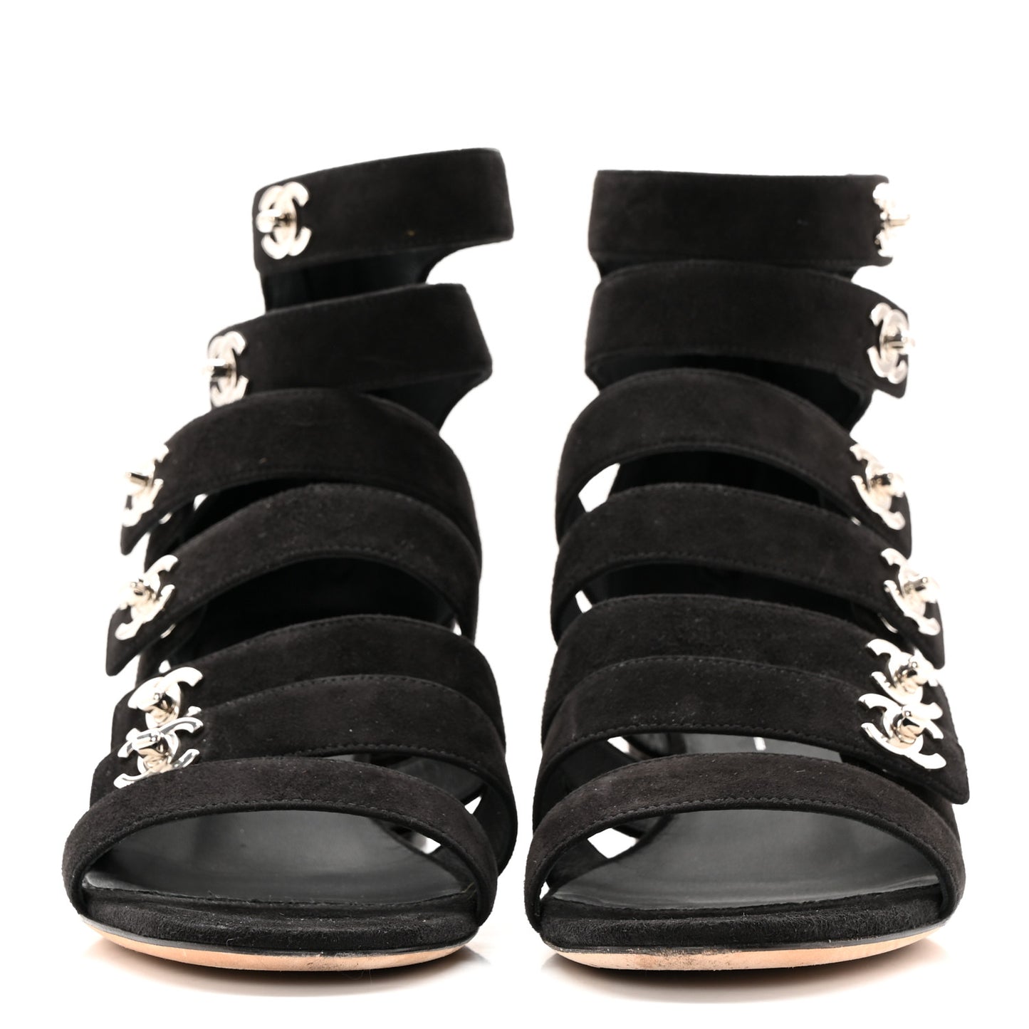 Kid Suede CC Turnlock Sandals 37.5 Black