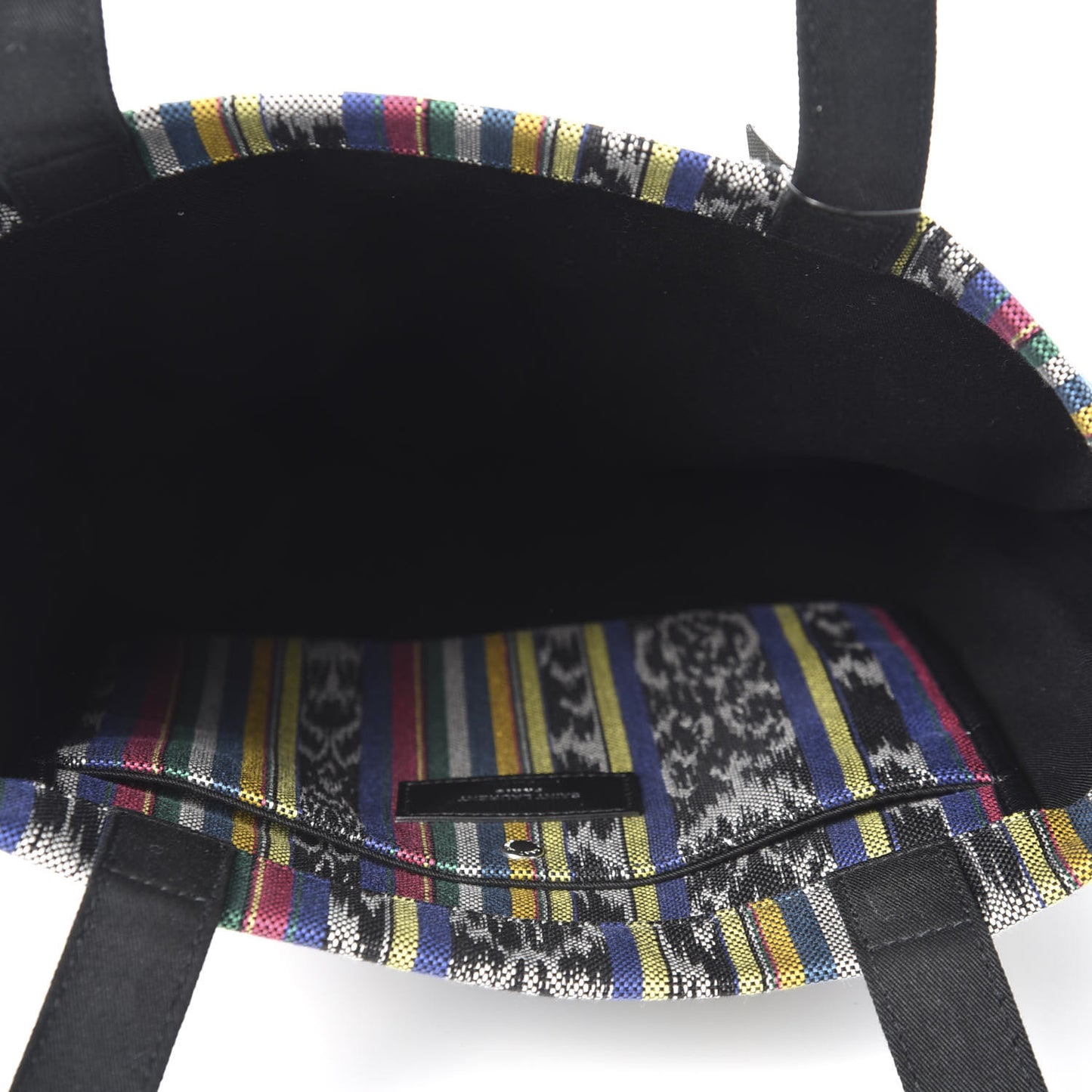 Canvas Ikat Antibe Flat Shopping Tote Multicolor