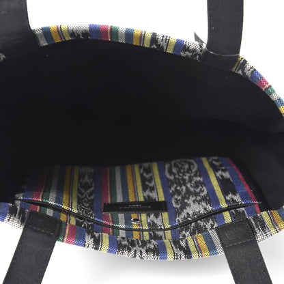 Saint Laurent Canvas Ikat Antibe Flat Shopping Tote Multicolor 4 of 8