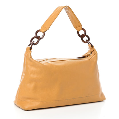 Chanel Caviar CC Wood Chain Hobo Maize 3 of 12