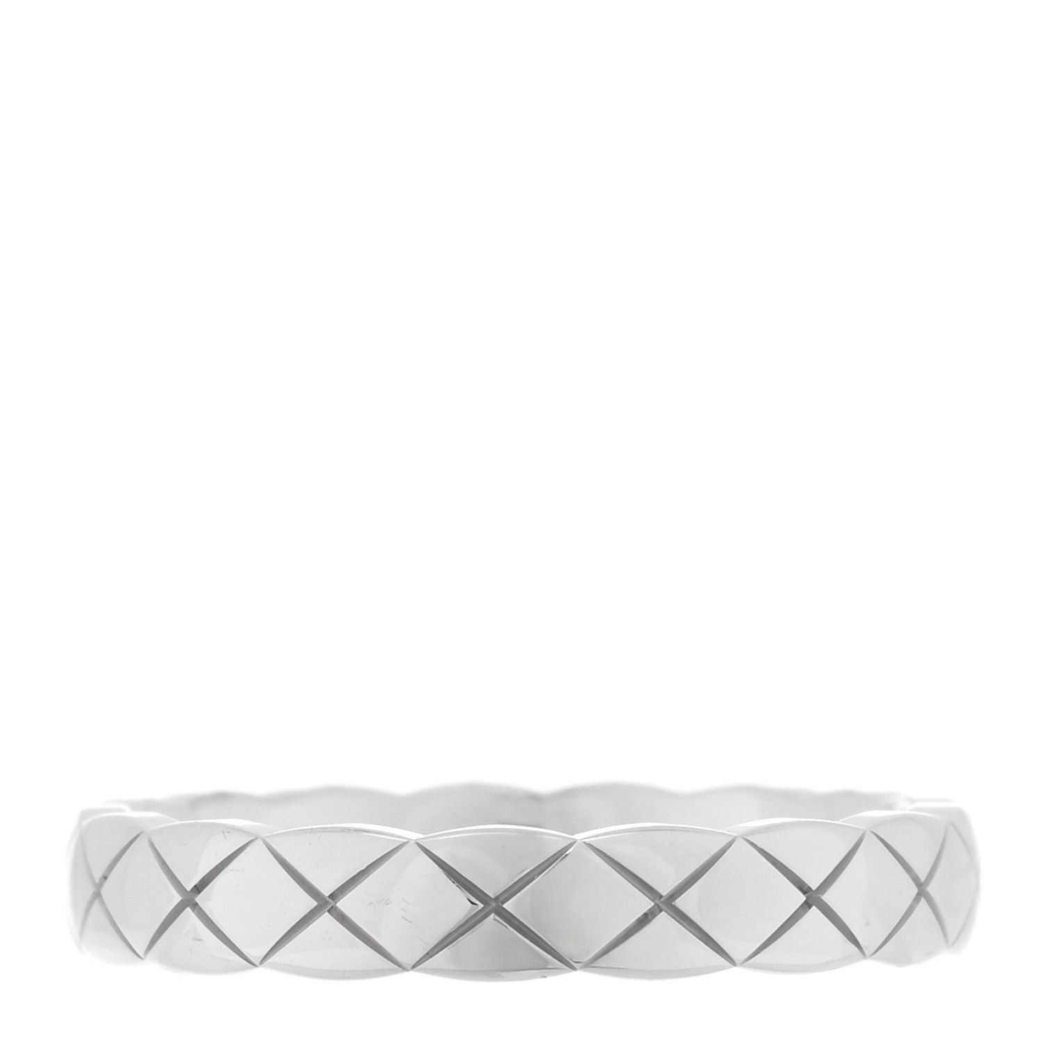 Chanel 18K White Gold Mini Coco Crush Ring 50 5.25 3 of 5