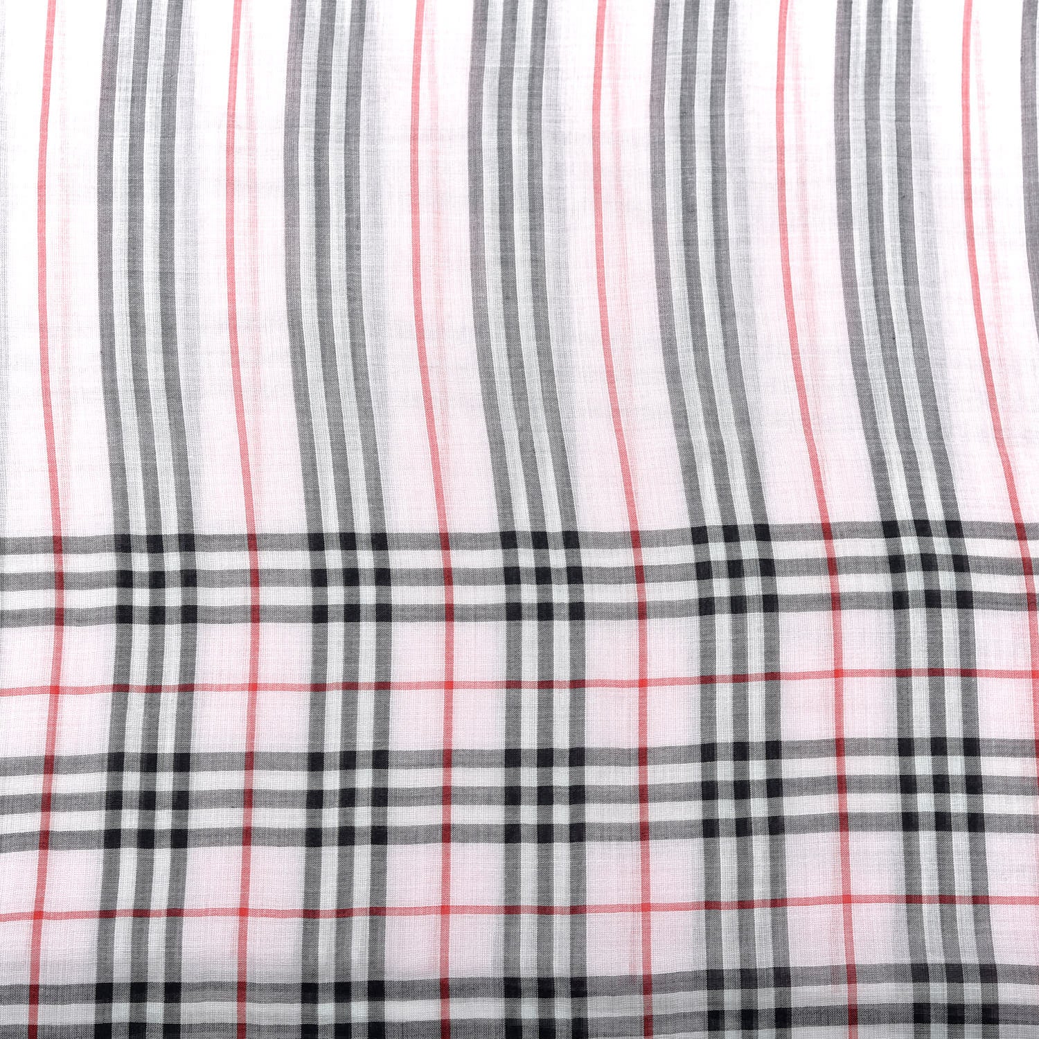 Burberry Wool Silk Gauze Vintage Check Scarf Alabaster Pink 8 of 9