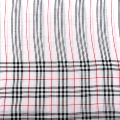 Burberry Wool Silk Gauze Vintage Check Scarf Alabaster Pink 8 of 9