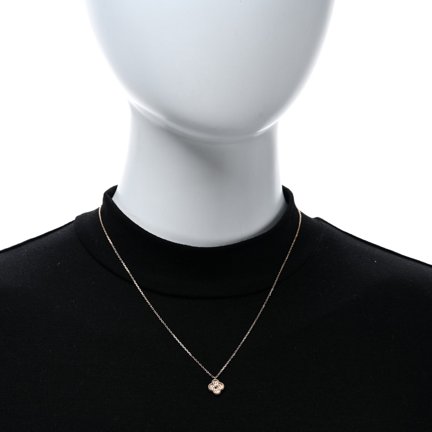 18K Rose Gold Sweet Alhambra Pendant Necklace