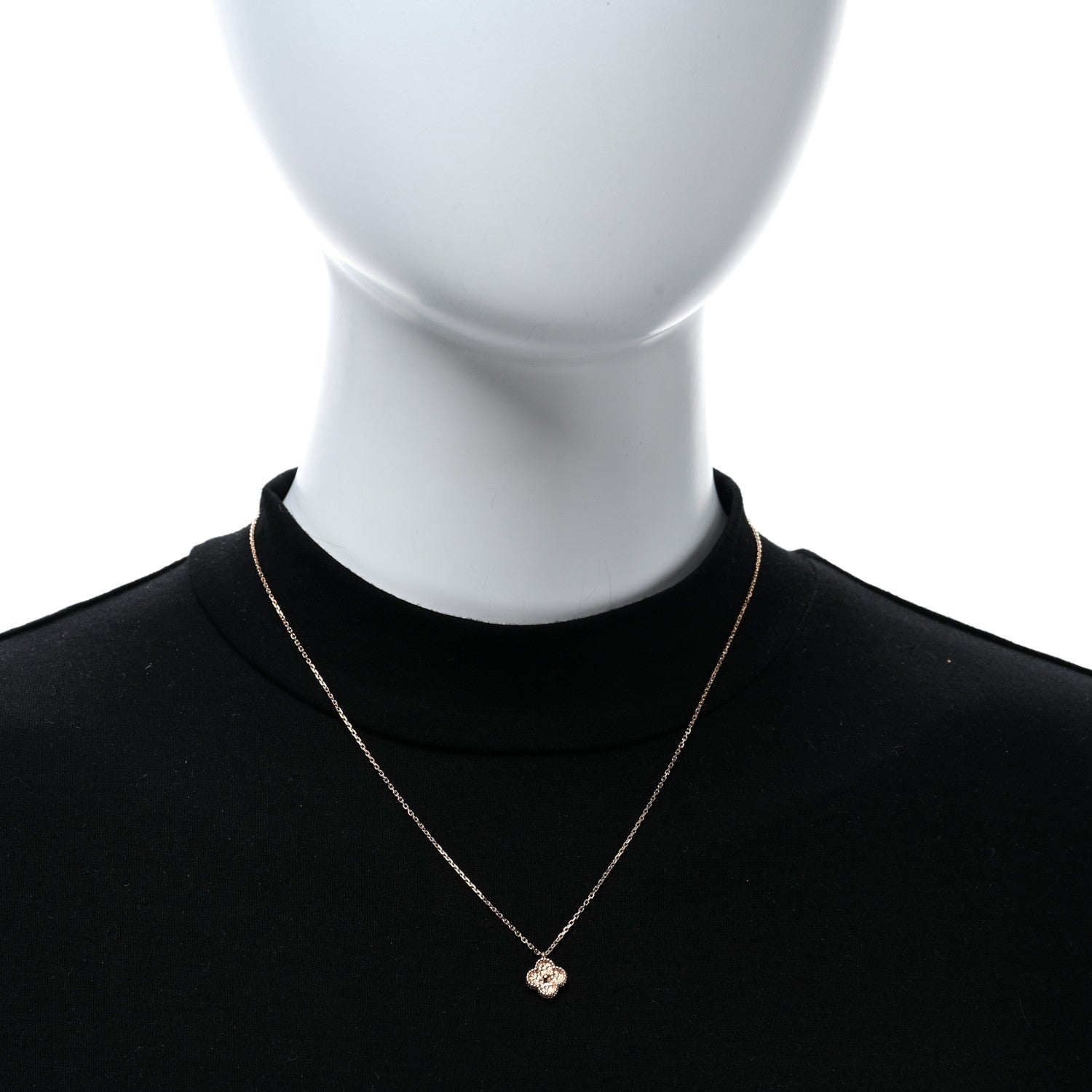 Van Cleef & Arpels 18K Rose Gold Sweet Alhambra Pendant Necklace 3 of 4