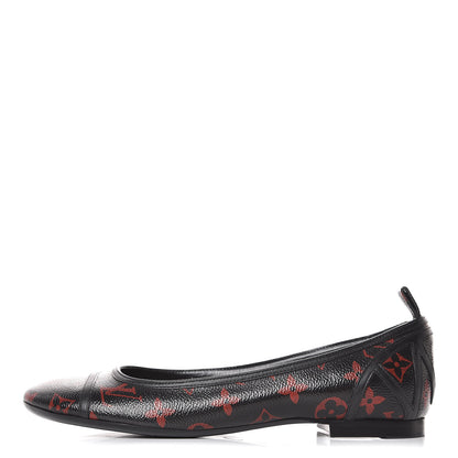 Louis Vuitton Monogram Infrarouge New Revival Ballerina Flats 38.5 Black 1 of 9