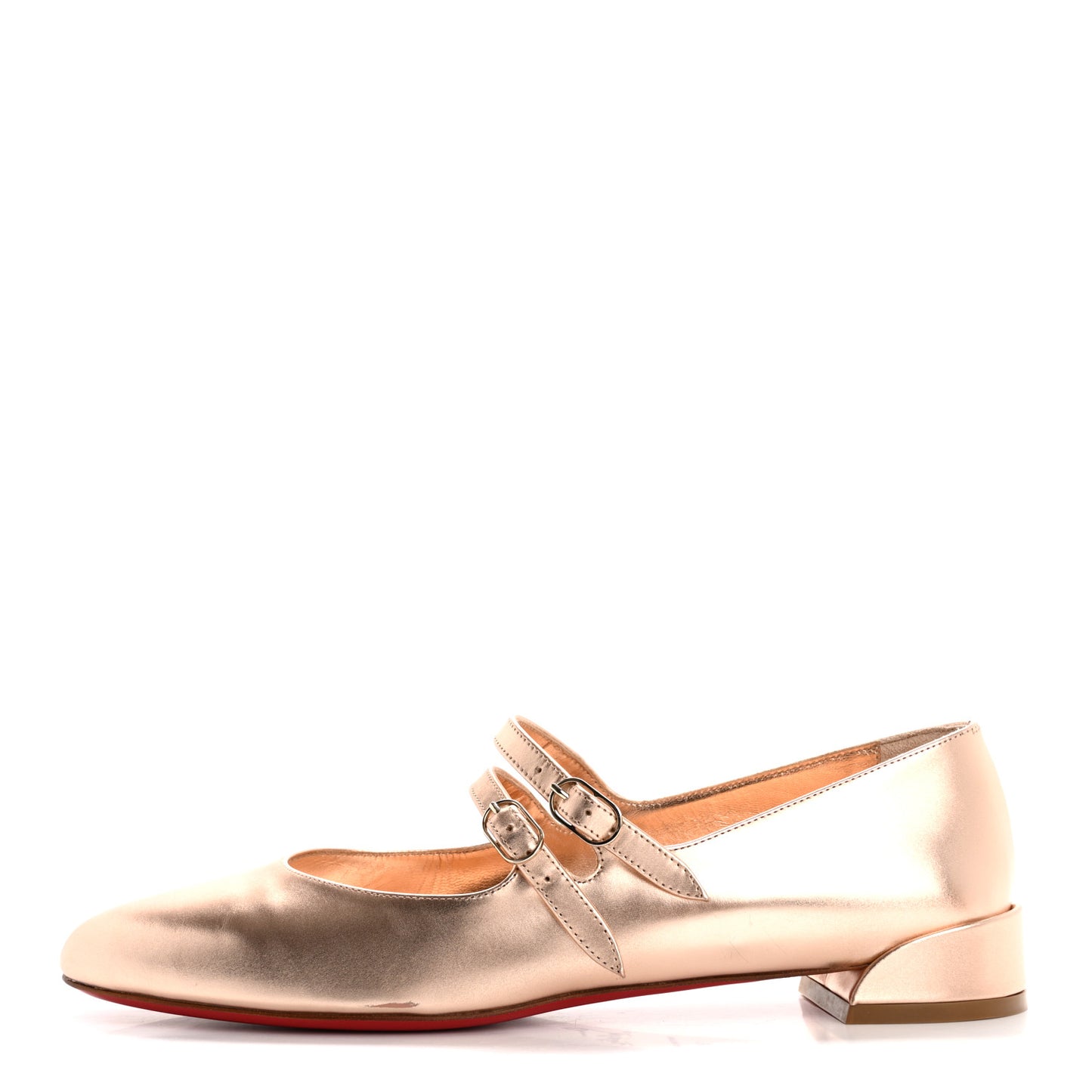 Calf Laminato Satin Sweet Jane Flats 39 Leche