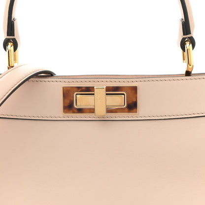 Fendi Vitello Seta Shiny Nappa Plexiglass Medium Peekaboo I SEE U Satchel Poudre 9 of 11