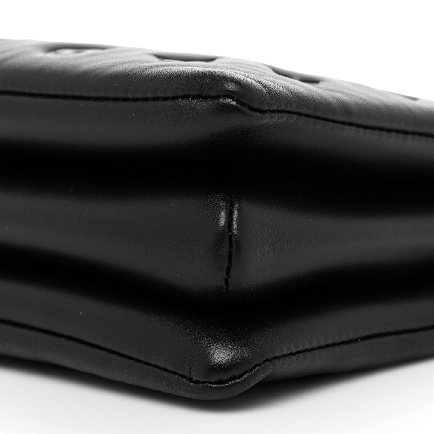 Lambskin Embossed Monogram Coussin PM Black