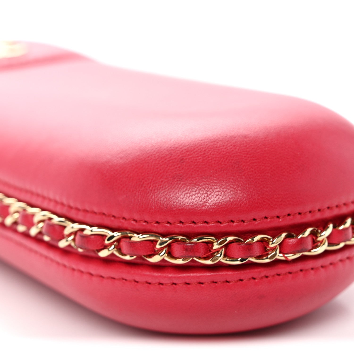 Chanel Lambskin Chain Around Phone Holder Red 9 of 10