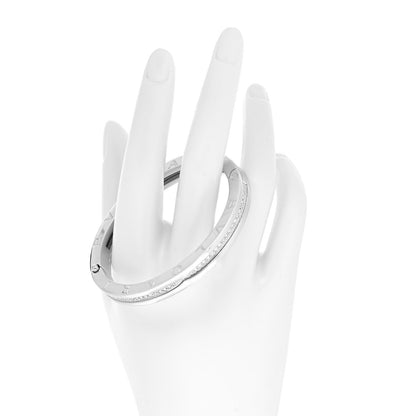Bulgari 18K White Gold Diamond B.Zero1 Bangle Bracelet 2 of 6