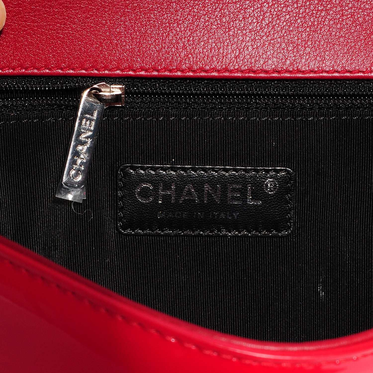 Chanel Patent Leather New Medium Boy Flap Plexiglass Red 7 of 9