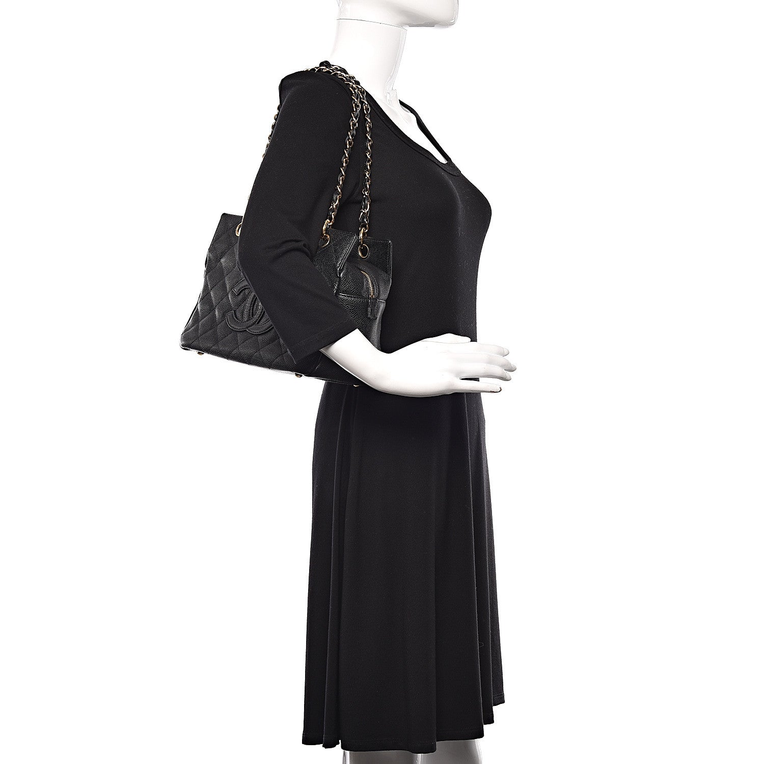Chanel Caviar Quilted Petit Timeless Tote PTT Black 2 of 10