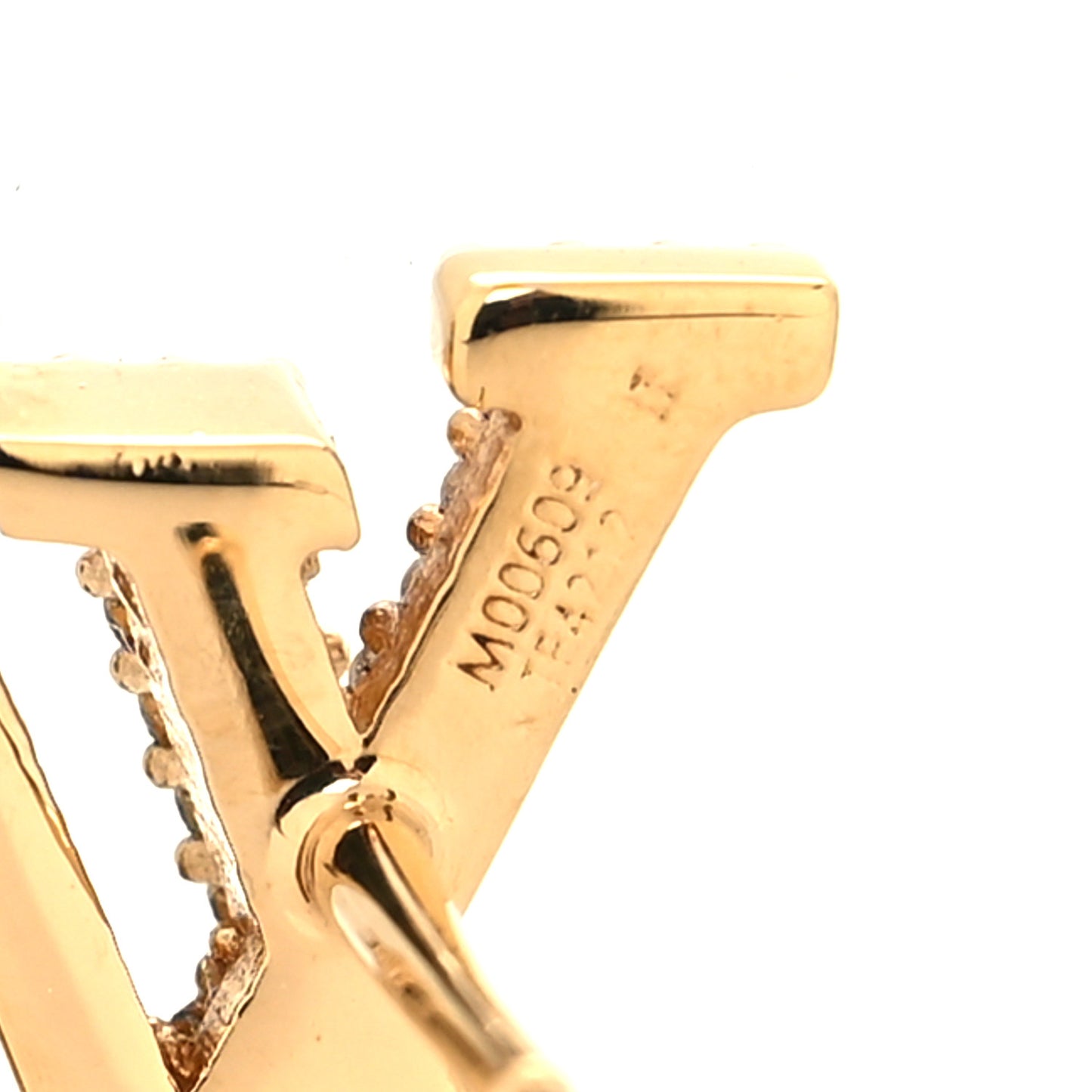 Metal Crystal LV Iconic Earrings Gold