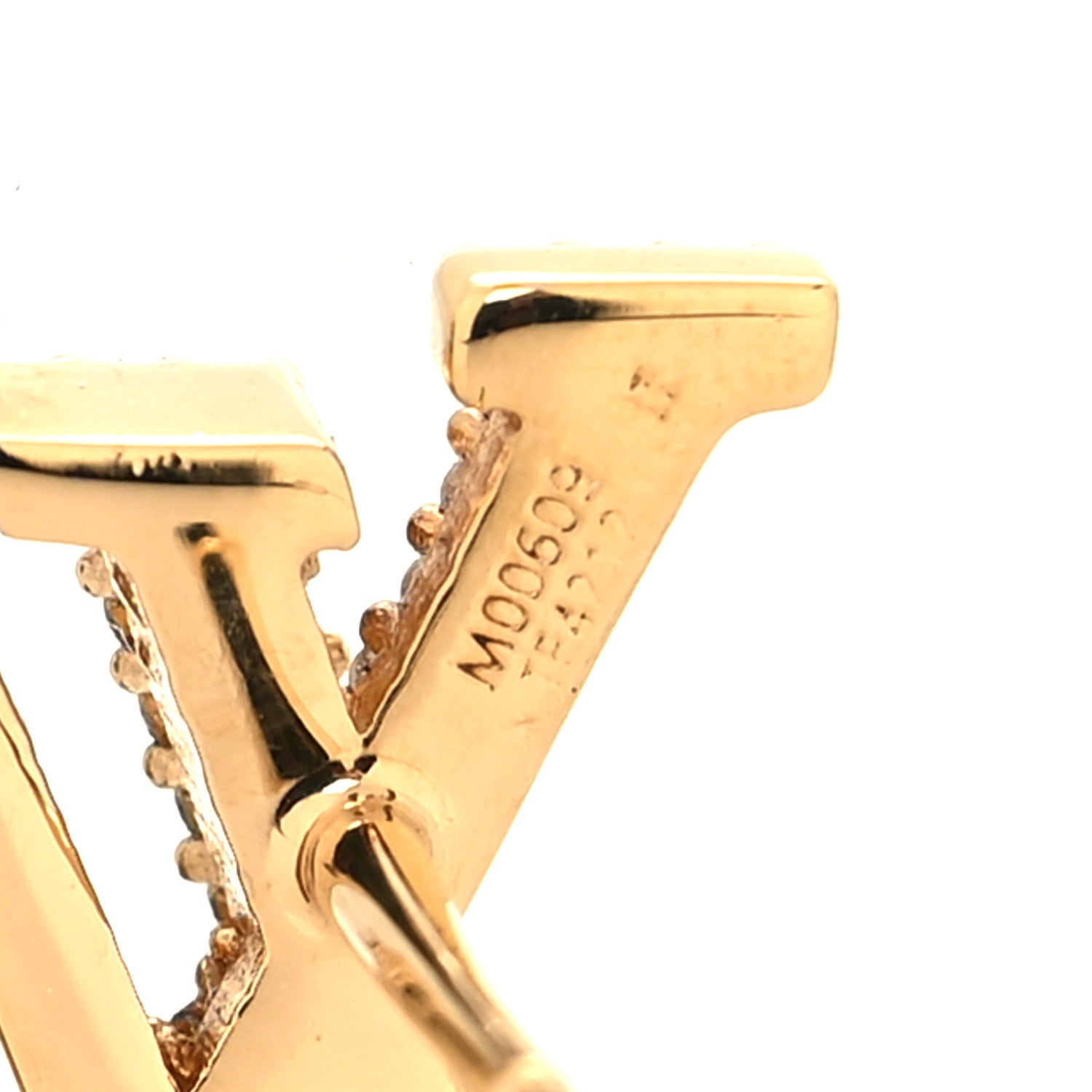 Louis Vuitton Metal Crystal LV Iconic Earrings Gold 5 of 5
