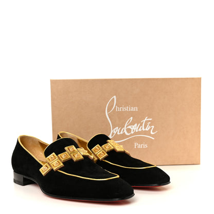 Christian Louboutin Veau Velour Mens Night On The Gange Diwali Flat Loafer 10  43 Black 9 of 9