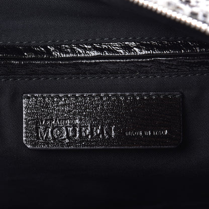 Alexander McQueen Tweed Calfskin Manta Clutch Black White 6 of 9