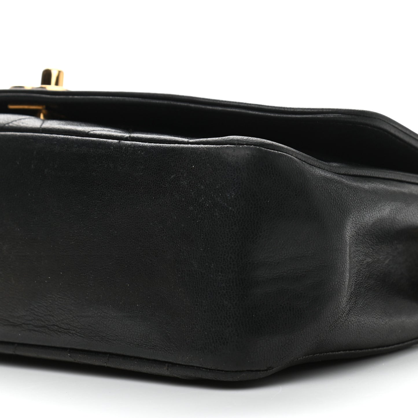 Lambskin Quilted Medium Single Flap Black