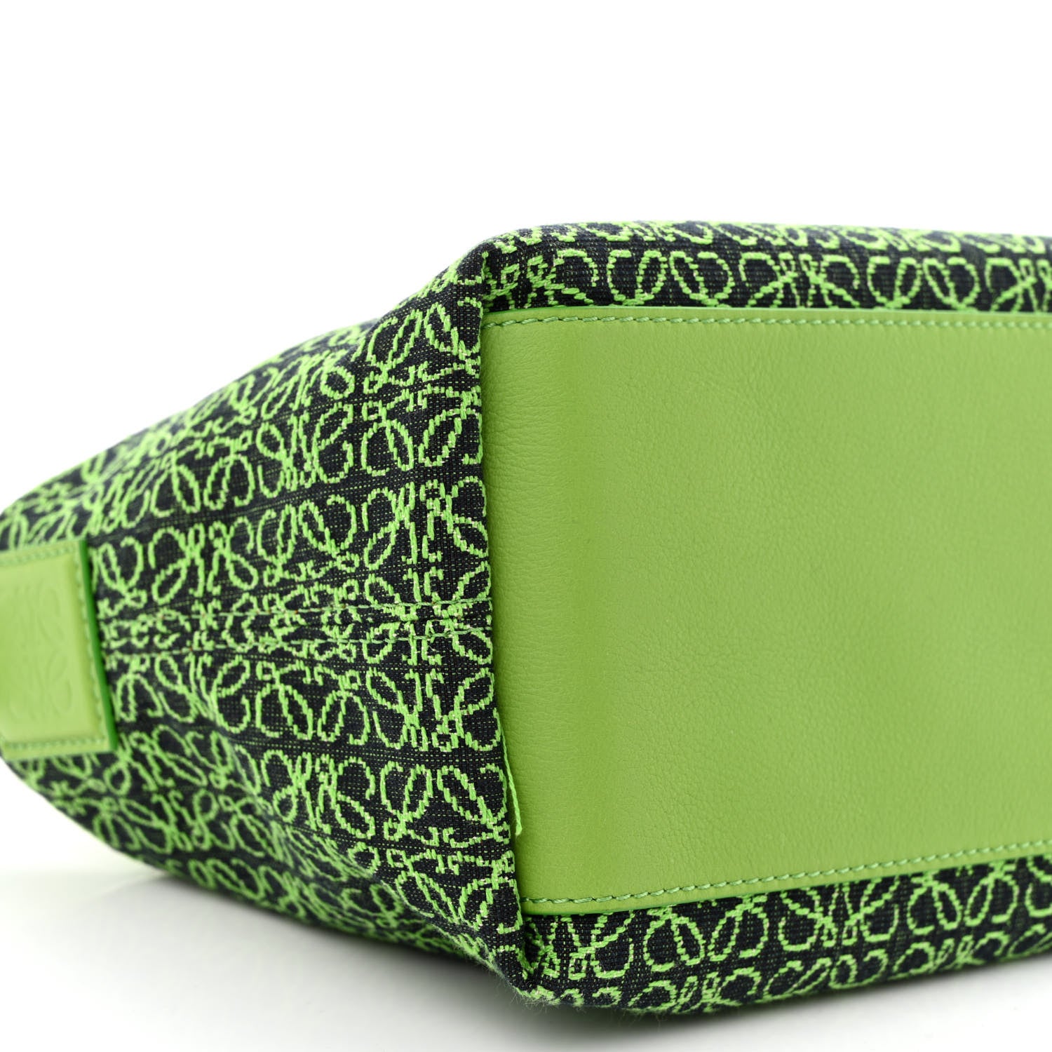 Loewe Jacquard Anagram Calfskin Small Cubi Bag Apple Green 9 of 11