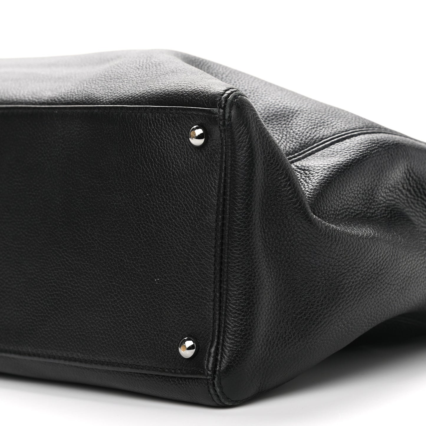 Calfskin Mademoiselle Lock Cerf Shopper Tote Black