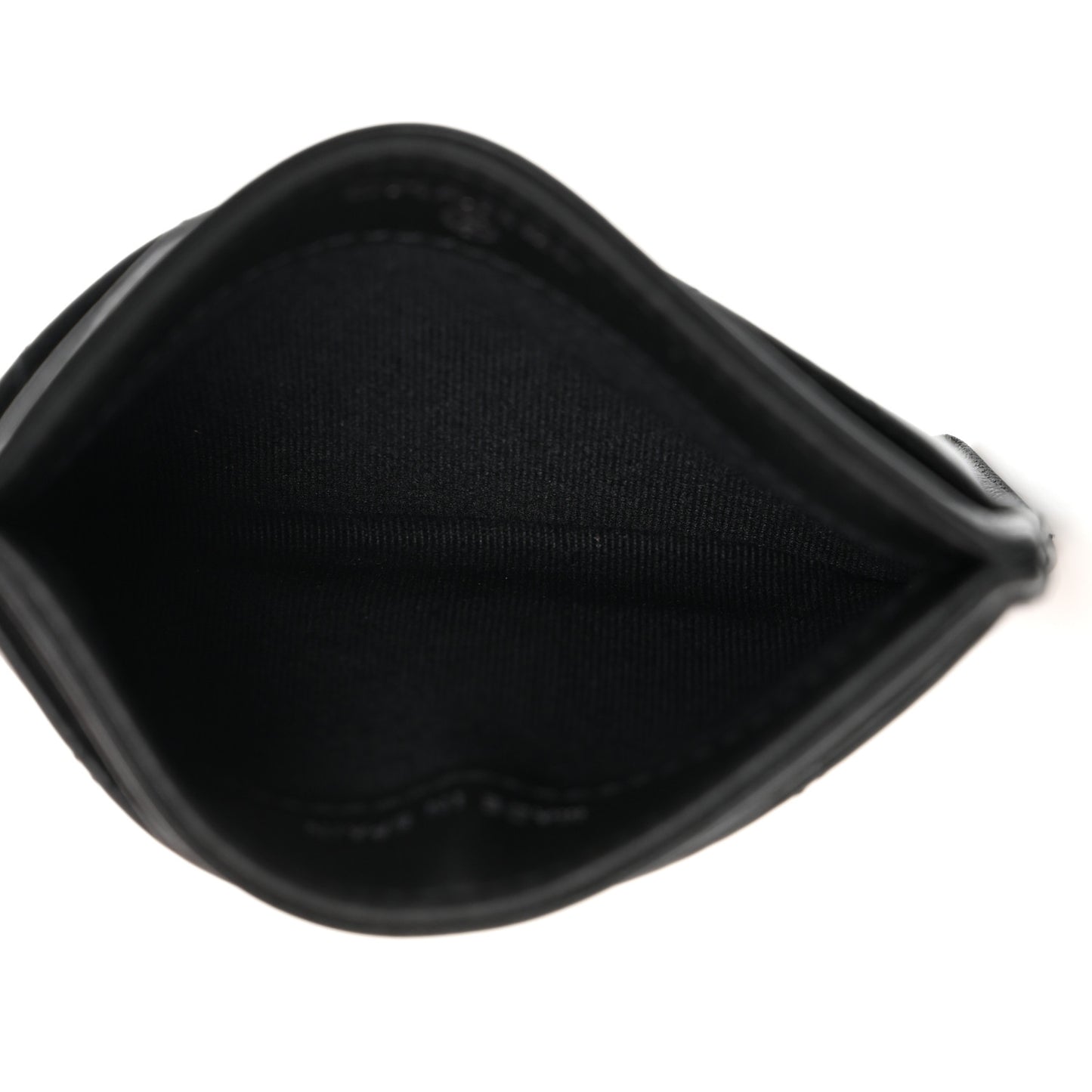 Lambskin Crystal Quilted Studded CC Card Holder Black